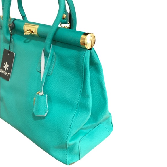 🚨 NWT Vera Pelle Bright Borsa Large Leather Pebble Embossed P… - Picture 5 of 12